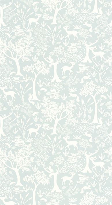 Papel pintado infantil -  BOSQUE POETICO AZUL | Perfecta para la habitación de tus hijos | Il Mondo di Alex
