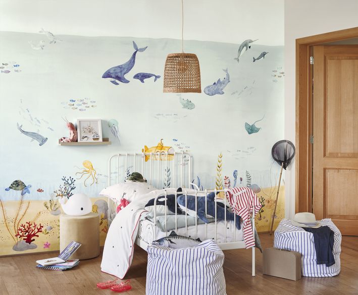 Mural infantil Panorámico - EXPLORACIÓN SUBMARINA