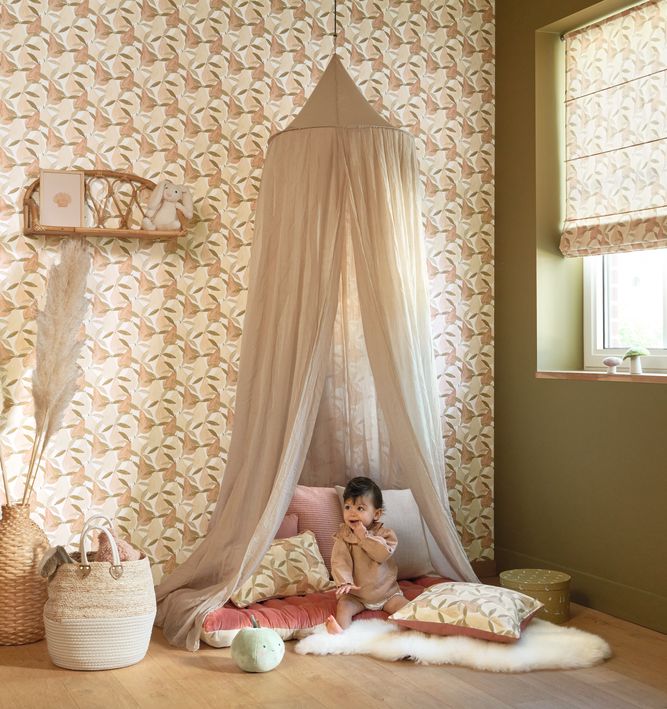 Papel pintado infantil -  PEAR ROSA NUDE | Perfecta para la habitación de tus hijos | Il Mondo di Alex