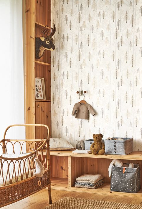 Papel pintado infantil -  PASEO POR EL BOSQUE NATURAL | Perfecta para la habitación de tus hijos | Il Mondo di Alex