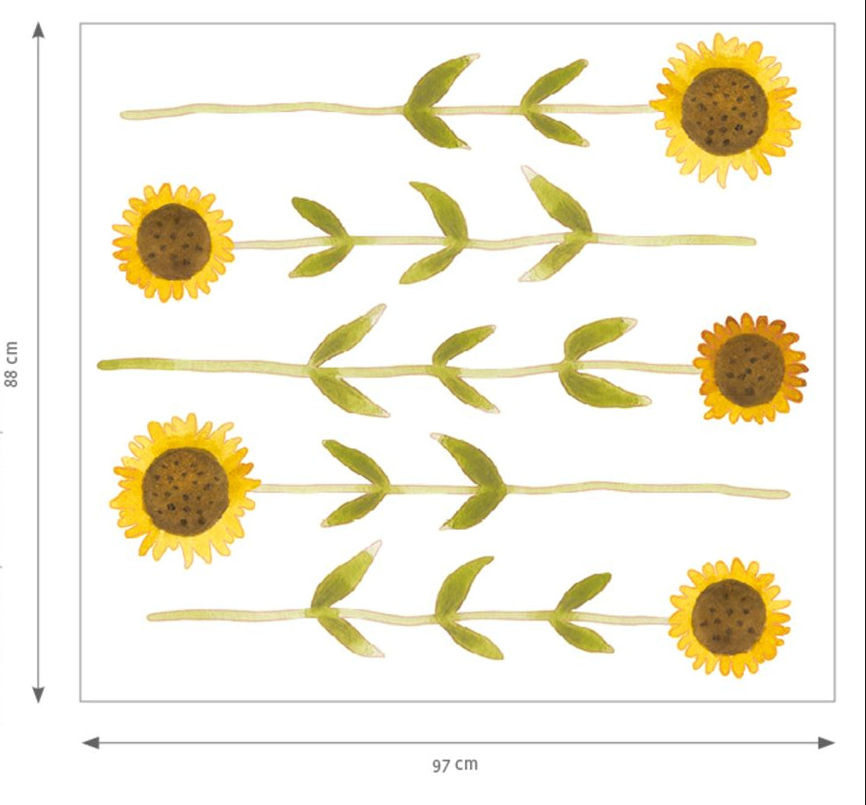 STICKER PRE-ENCOLADO - SUNFLOWER | Perfecta para la habitación de tus hijos | Il Mondo di Alex