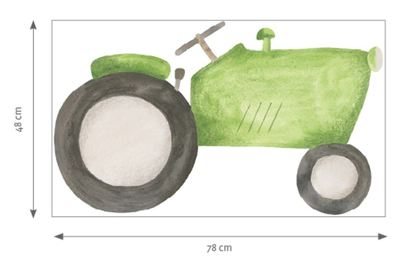STICKER PRE-ENCOLADO - TRACTOR VERDE | Perfecta para la habitación de tus hijos | Il Mondo di Alex
