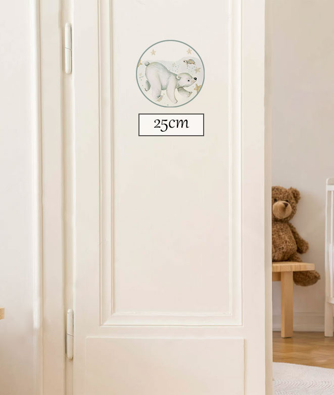 OSO POLAR Placa para puerta de vinilo - Il Mondo di Alex