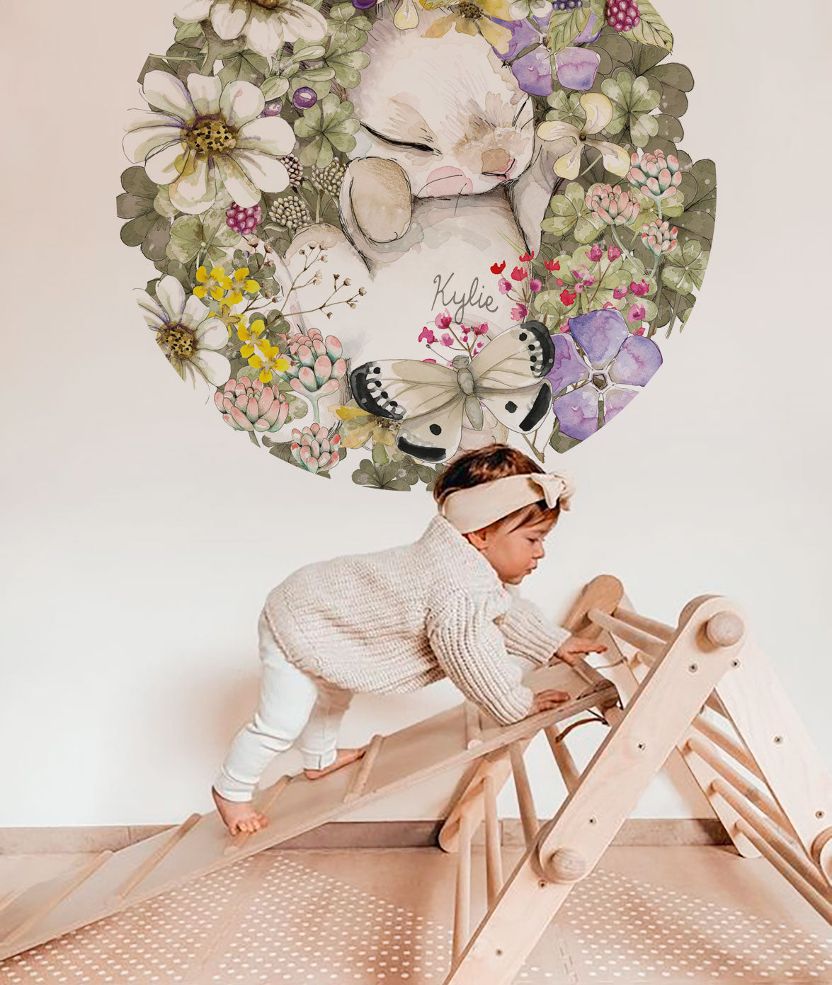 CONEJITO FLORES Ventana mágica infantil