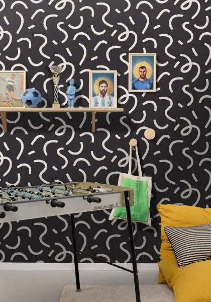 Papel pintado infantil - GOOD VIBES ONLY NOIR | Perfecta para la habitación de tus hijos | Il Mondo di Alex