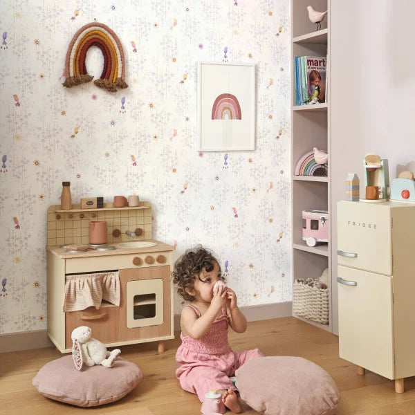 Papel pintado infantil - TROPICAL BIRDS