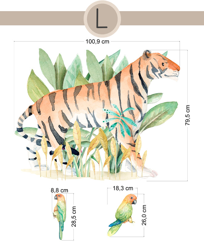 TIGRE Vinilo infantil personalizable