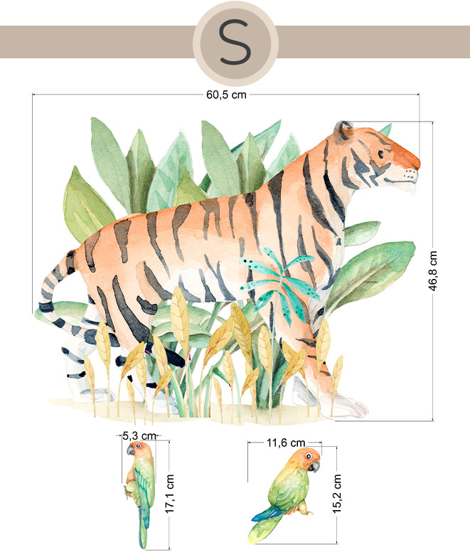 TIGRE Vinilo infantil personalizable