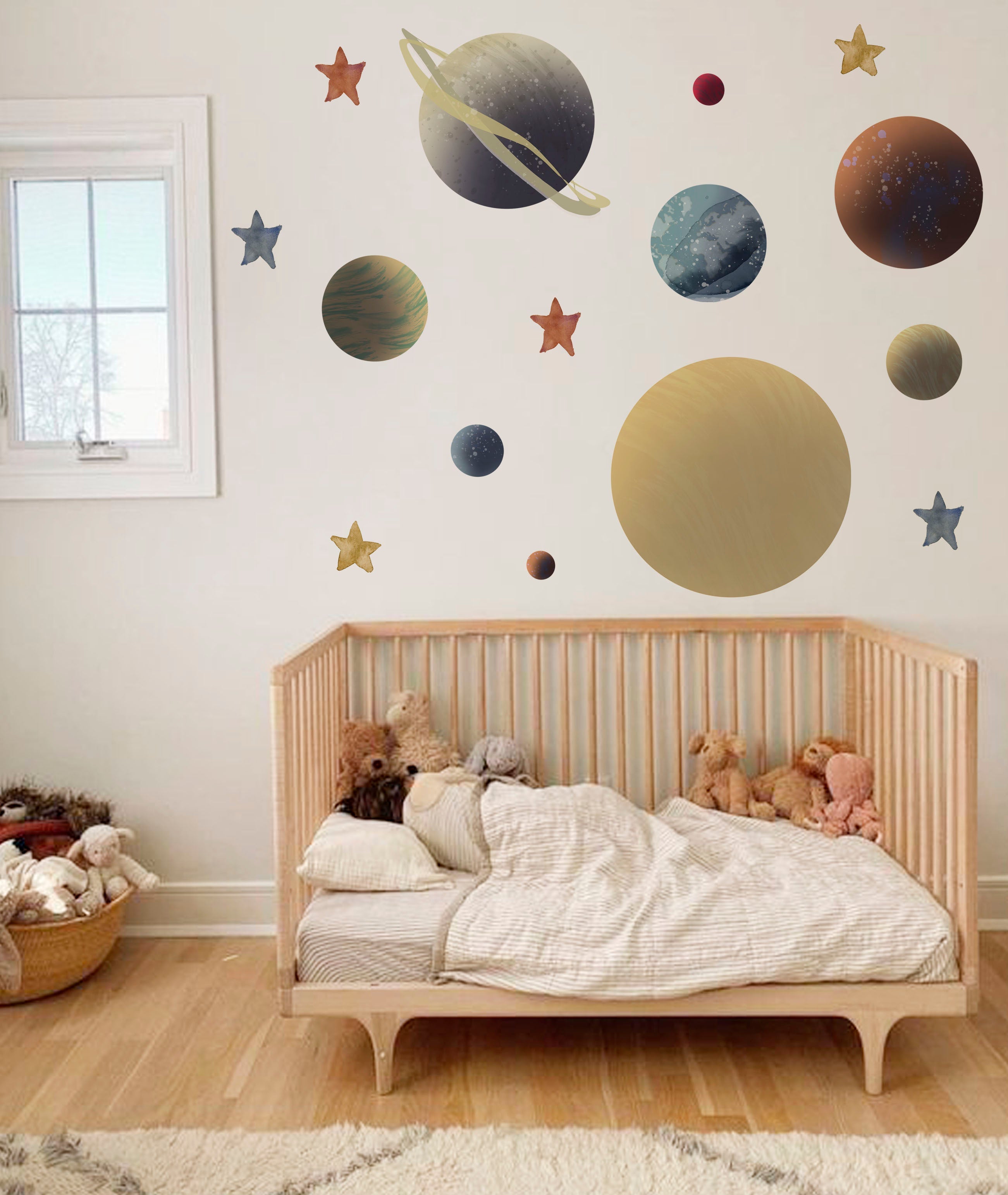 PLANETAS ESPACIO I Vinilo infantil personalizable