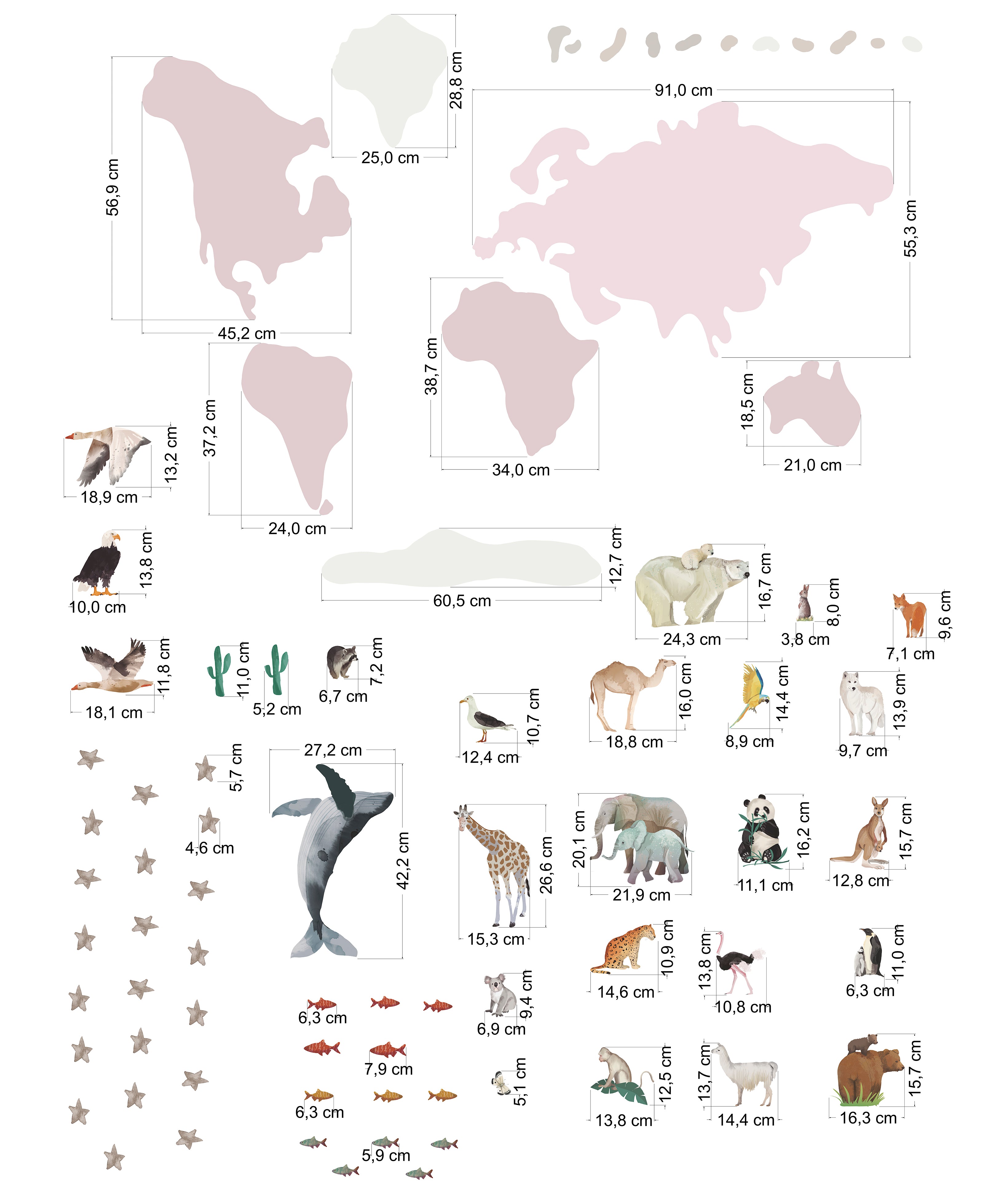 MAXI VINILO Mapa Mundi animales III