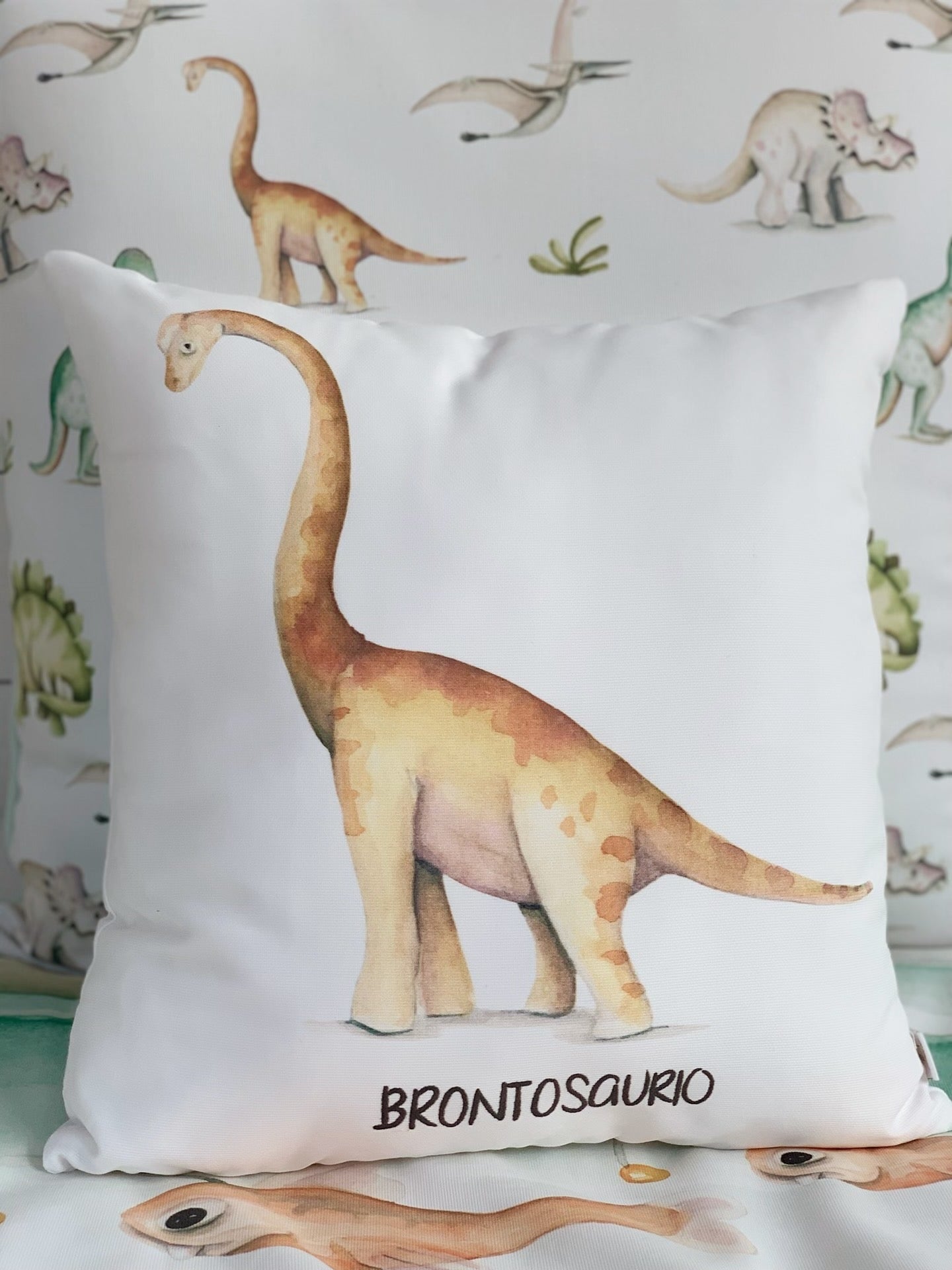 Cojín infantil personalizado DINO BRONTOSAURIO