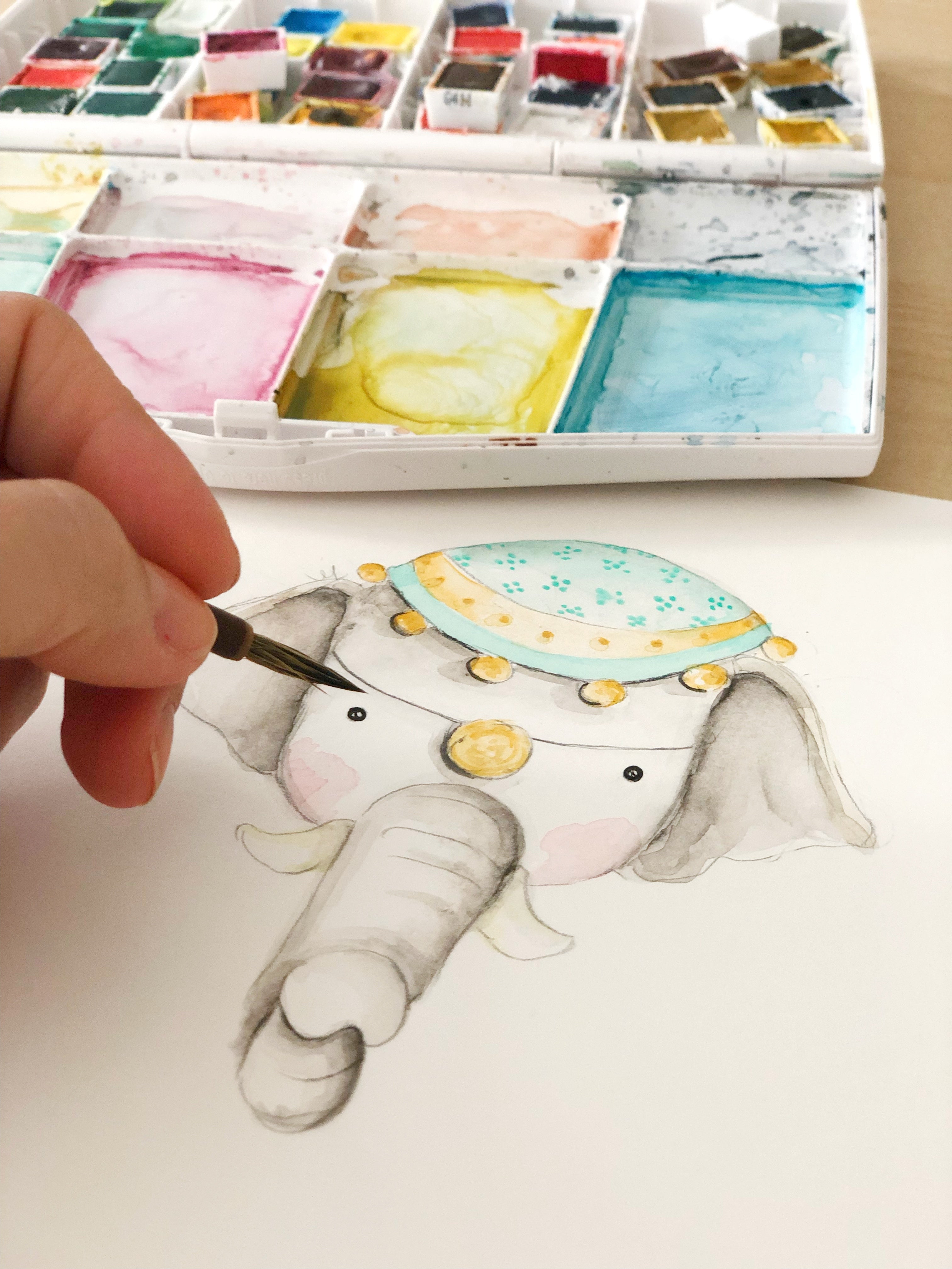 ELEFANTE Cuadro infantil personalizado