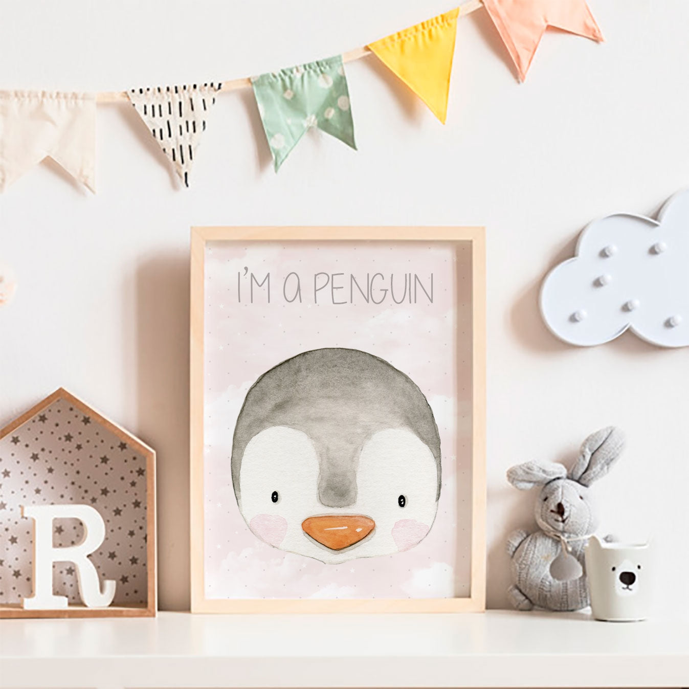 PINGU Cuadro infantil personalizado