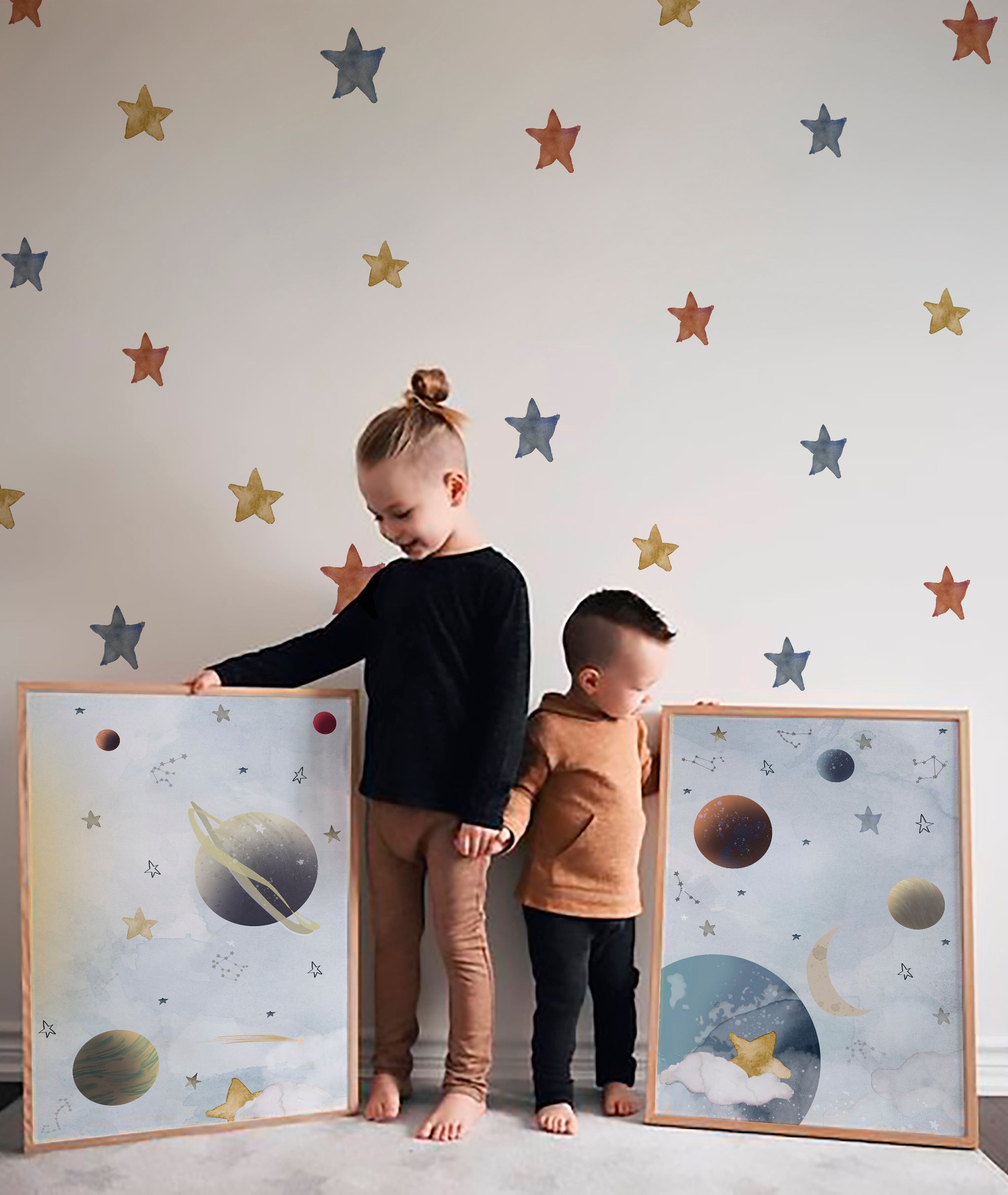 Cuadro infantil PLANETAS EN EL ESPACIO II