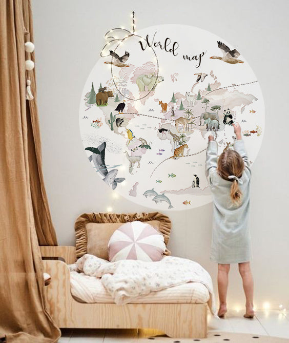 MAPA MUNDI ANIMALES II Ventana mágica infantil