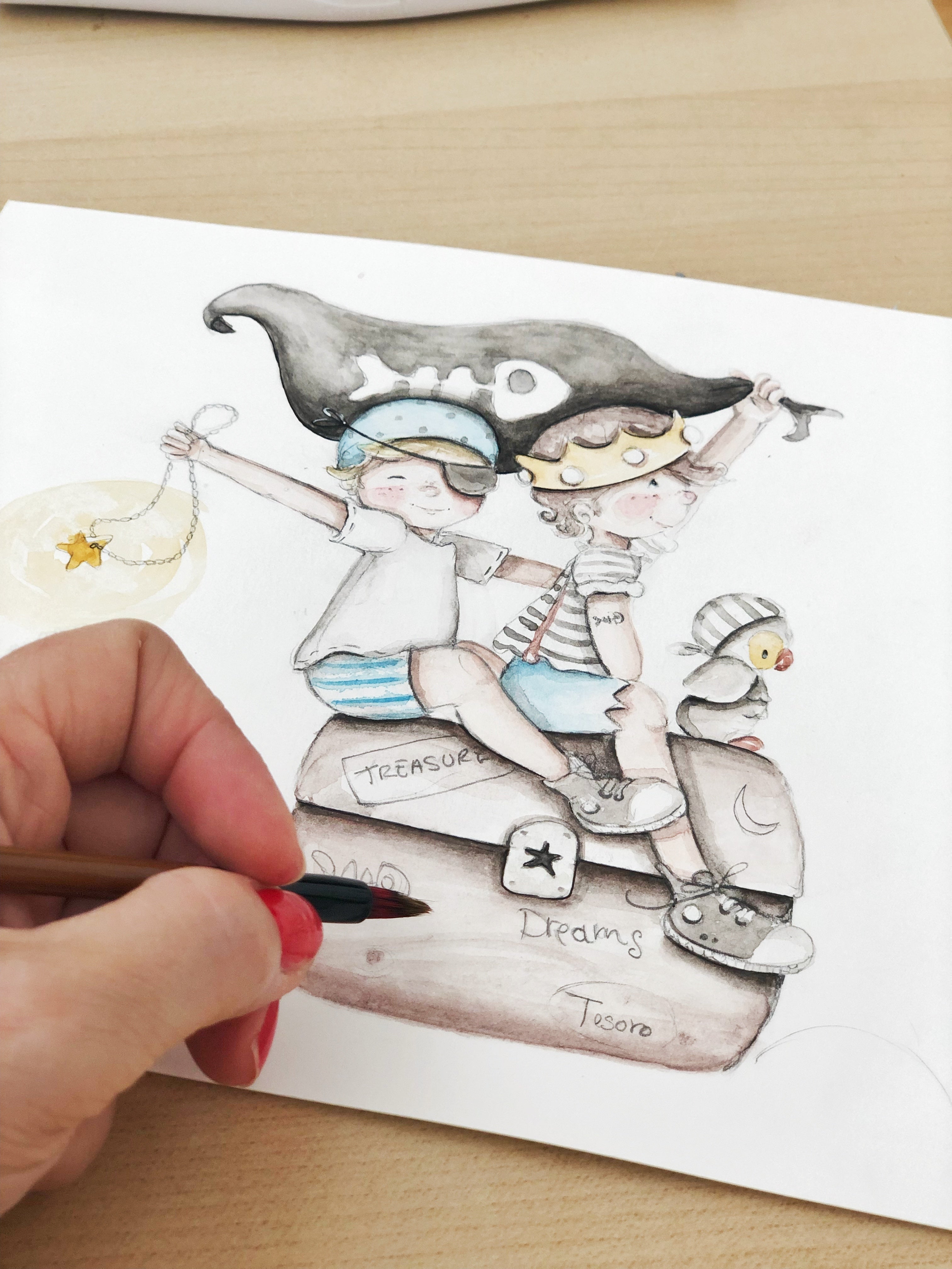 PIRATAS EN BUSCA DEL TESORO I Mural de papel pintado