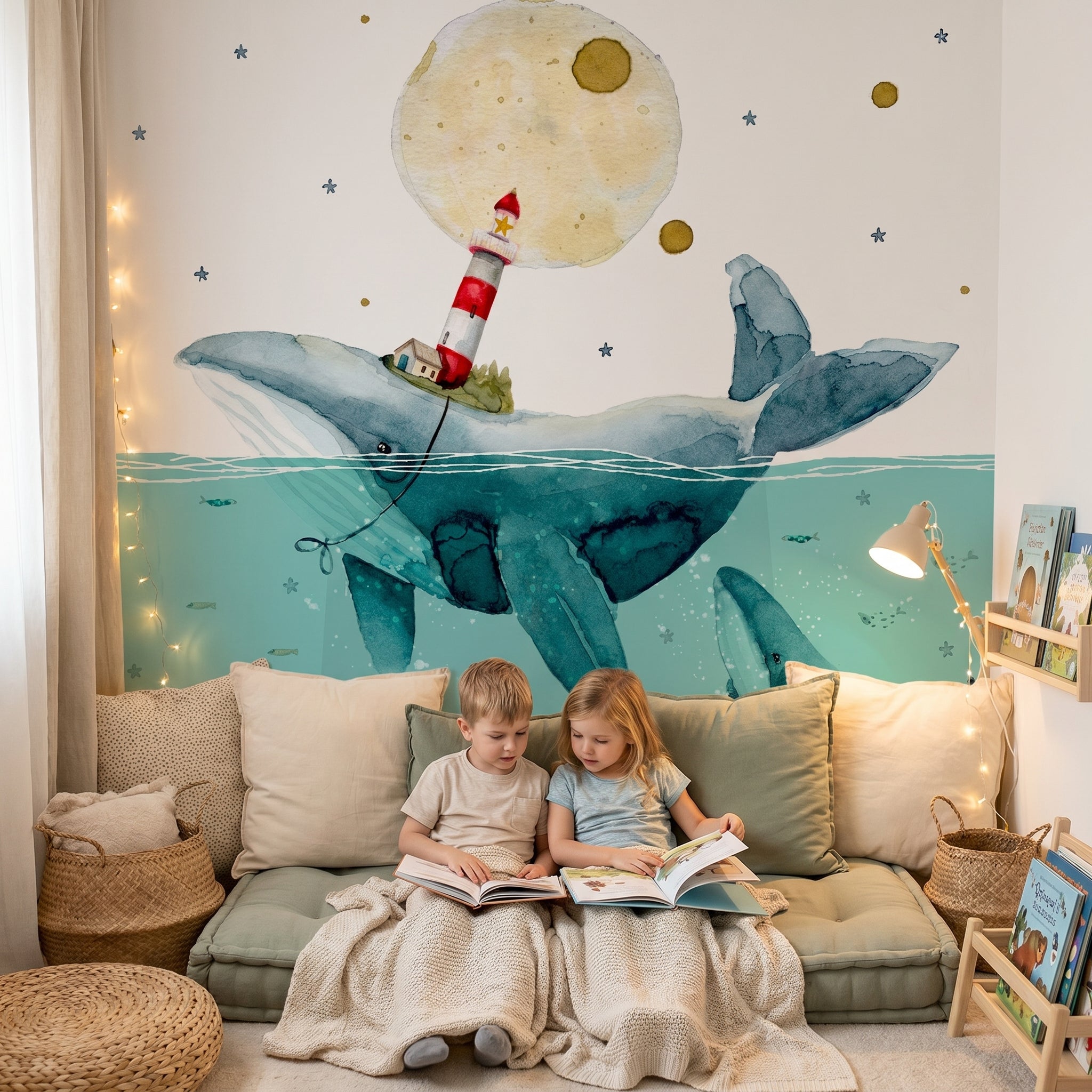 BALLENAS OCEAN Mural de papel pintado