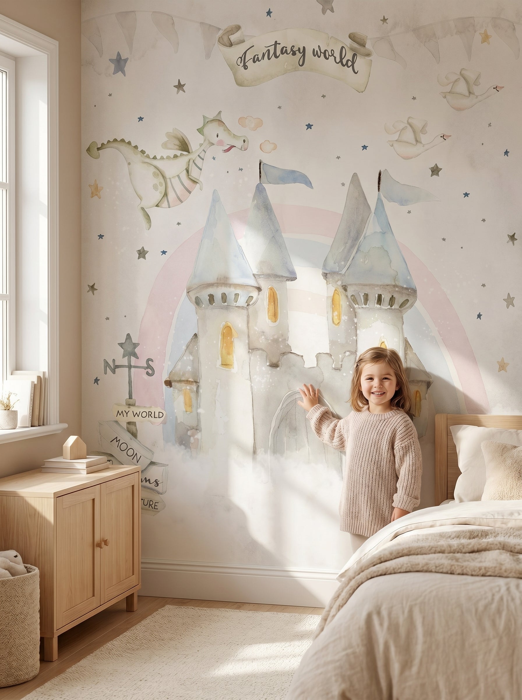 FANTASY WORLD CASTLE Wallpaper Mural