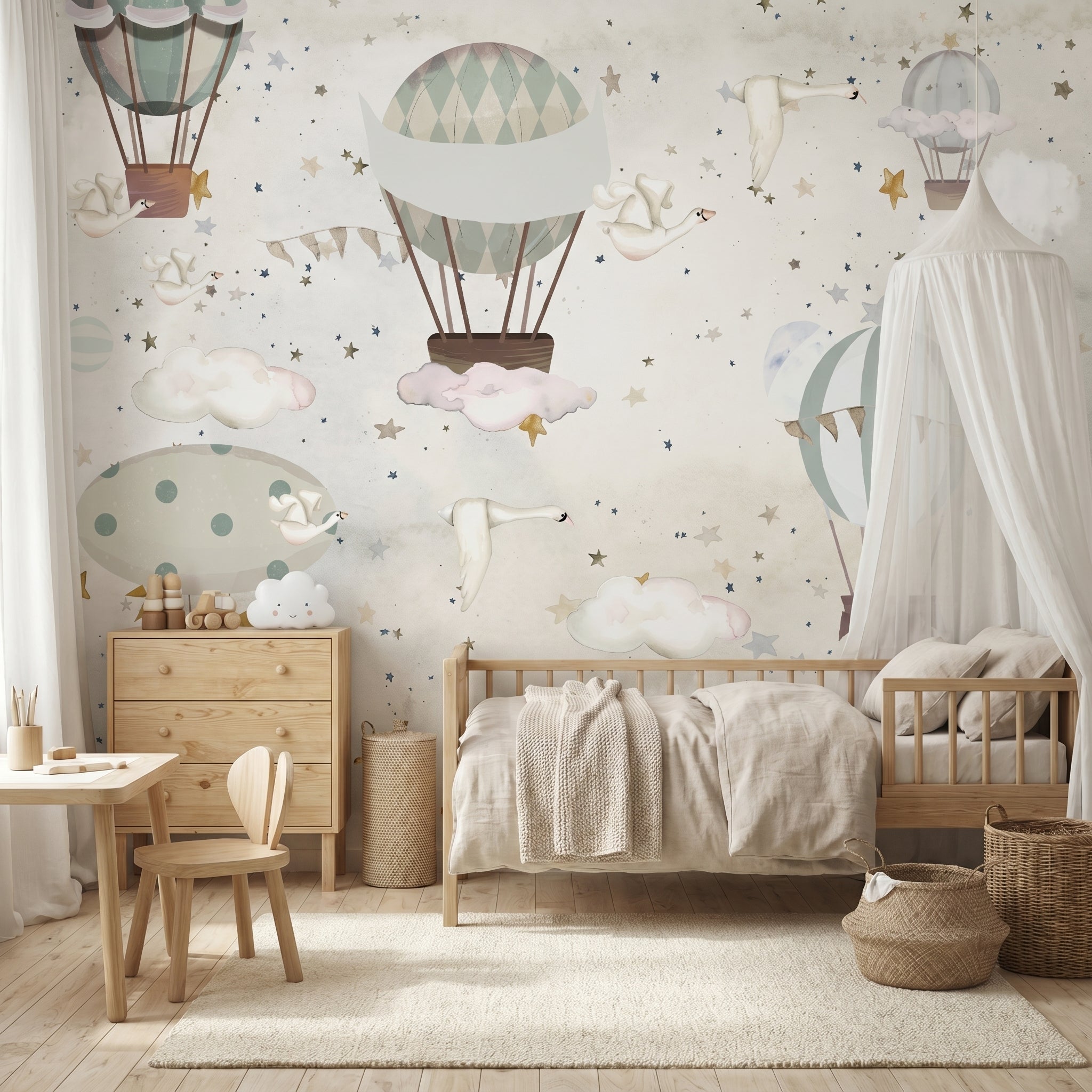 PALLONCINI IN GIRO PER IL MONDO III Carta da parati murale
