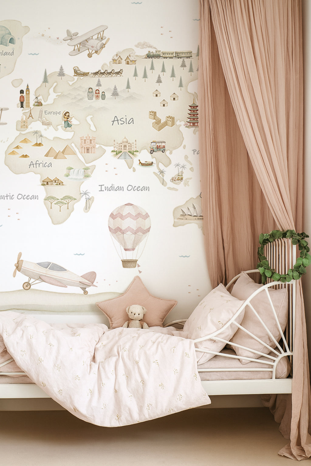 Mural de papel pintado - MAPA MUNDI ADVENTURE II | Perfecta para la habitación de tus hijos | Il Mondo di Alex