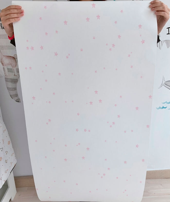 ESTRELLAS ROSAS Papel pintado infantil