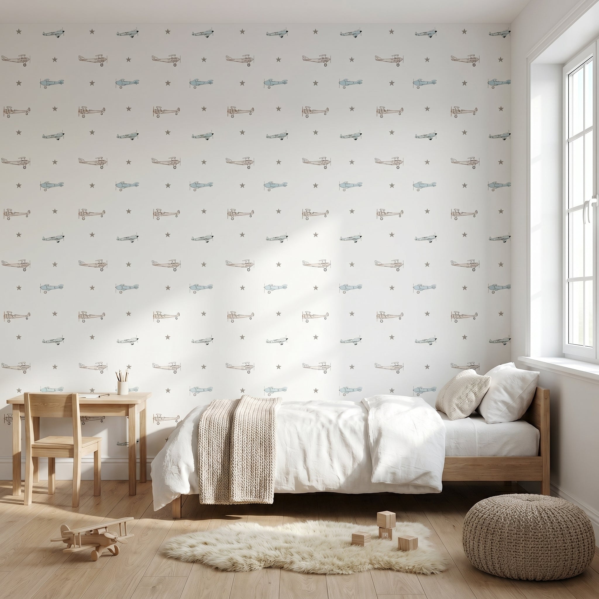 AVIONETAS Papel pintado infantil